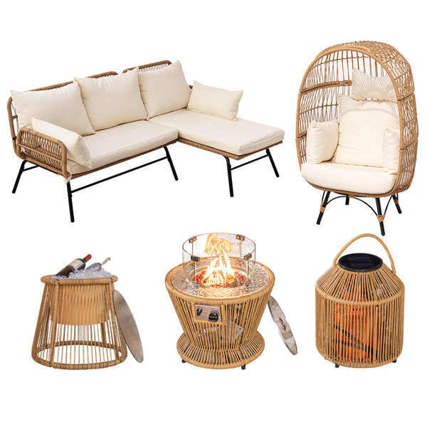 Hampton bay 5 discount piece fire pit set